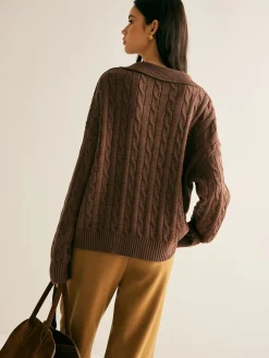Discount V-Neck Twist Lapel Sweater Sweater Tops|Sweaters & Cardigans