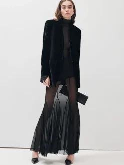 New V-Neck Velvet Button Blazer Outerwear|Blazers