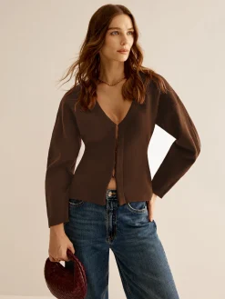 Discount V-Neck Versatile Slim Fitted Cardigan Cardigans|Sweaters & Cardigans