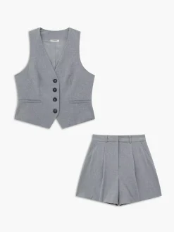 New V-neck Woven Fabric Casual Shorts Set Shorts Sets|Shorts