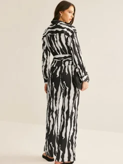 Hot V-Neck Zebra Printed Pants Set Pants Sets|Matching Sets