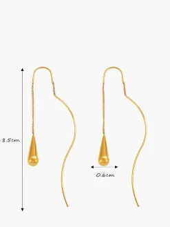 New Water Drop Tassel Earrings Earrings|Accessories