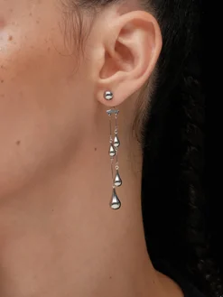 Water Drop Tassel Stud Earrings Accessories