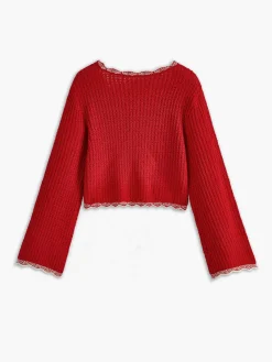 Discount Wave Trim Breasted Cardigan Cardigans|Sweaters & Cardigans
