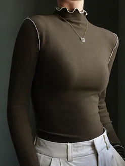 Online Wave Trim Jersey Slim T-Shirt T-shirts|Tops