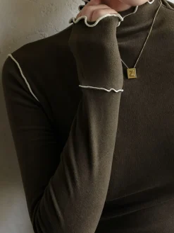 Online Wave Trim Jersey Slim T-Shirt T-shirts|Tops