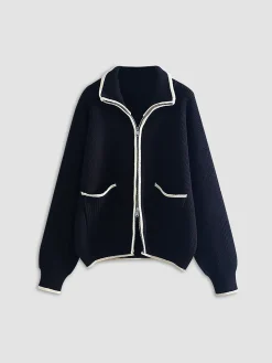 Best Weekend Loaf Zip Collared Cardigan Cardigans|Sweaters & Cardigans