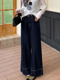 Outlet Wide Leg Denim Jeans Wide Leg|Pants