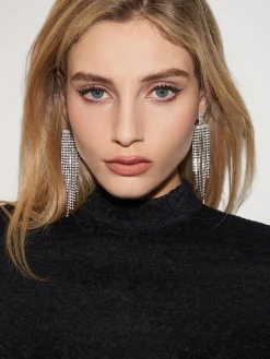 Online Wide Waterfall Tassel Earrings Earrings|Accessories