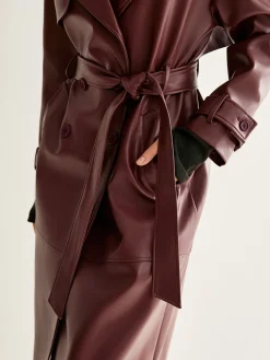 Windproof PU Leather Long Jacket Outerwear|Jackets