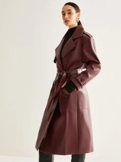 Windproof PU Leather Long Jacket Outerwear|Jackets