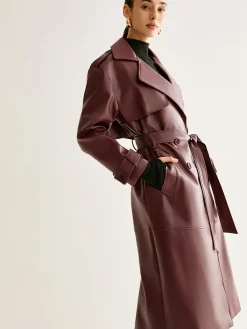 Windproof PU Leather Long Jacket Outerwear|Jackets