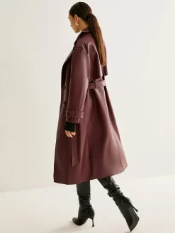 Windproof PU Leather Long Jacket Outerwear|Jackets