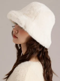 Hot Winter Plush Bucket Hat Hair Claws & Hats|Accessories