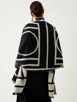 New Wool Blend Geometric Pattern Scarf Accessories