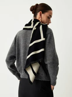 New Wool Blend Geometric Pattern Scarf Accessories
