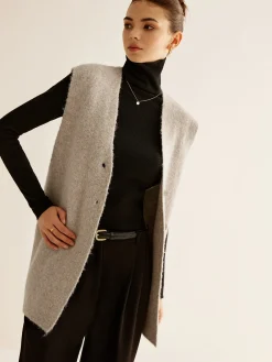 Sale Wool-Blend Breasted Sweater Vest Sweater Vests|Sweaters & Cardigans
