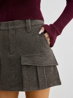 Online Wool-Blend Cargo Pockets Skirt Skirts|Bottoms