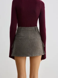 Online Wool-Blend Cargo Pockets Skirt Skirts|Bottoms