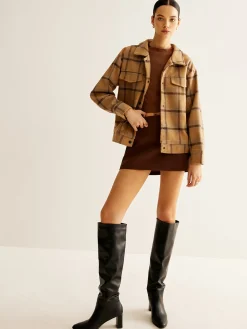 New Wool-Blend Checked Jacket Outerwear|Jackets