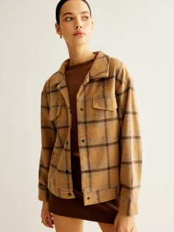 New Wool-Blend Checked Jacket Outerwear|Jackets