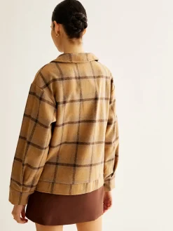 New Wool-Blend Checked Jacket Outerwear|Jackets