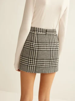 Online Wool-Blend Checked Mini Skirt Skirts|Matching Sets