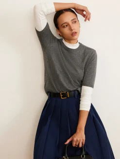 Discount Wool-Blend Crew Neck Knit Top Sweater Tops|Sweaters & Cardigans