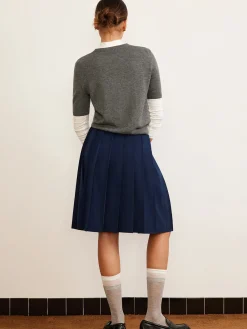 Discount Wool-Blend Crew Neck Knit Top Sweater Tops|Sweaters & Cardigans