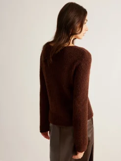New Wool-Blend Cutout Metal-Link Cardigan Cardigans|Sweaters & Cardigans