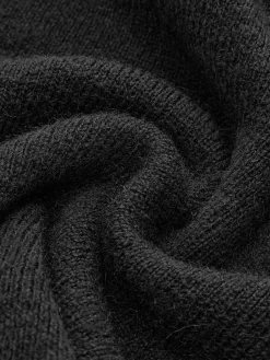 Clearance Wool-Blend 3D Flower Lettuce Trim Sweater Dress Sweater Dresses|Work Dresses