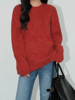 Hot Wool-Blend Elegant Ribbed Sweater Sweater Tops|Sweaters & Cardigans
