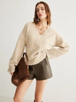 Sale Wool-Blend Embroidered Trim Sweater Sweater Tops|Sweaters & Cardigans