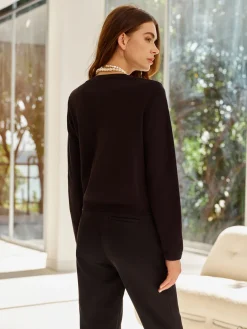 Outlet Wool-Blend Geometric-Button Cardigan Cardigans|Sweaters & Cardigans