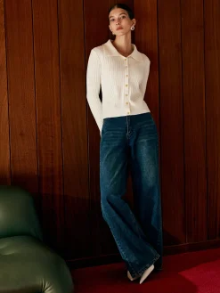 Best Wool-Blend Lapel Knit Cardigan Cardigans|Sweaters & Cardigans