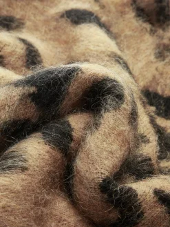 Hot Wool-Blend Leopard Fuzzy Sweater Sweater Tops|Sweaters & Cardigans