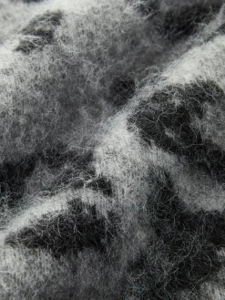 Hot Wool-Blend Leopard Fuzzy Sweater Sweater Tops|Sweaters & Cardigans