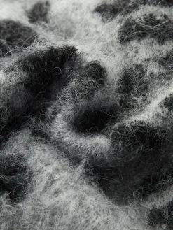 Hot Wool-Blend Leopard Fuzzy Sweater Sweater Tops|Sweaters & Cardigans
