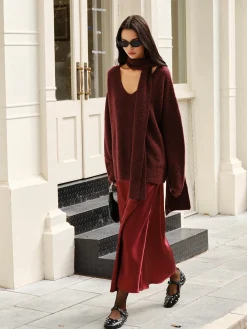 Discount Wool-Blend Loose Scarf Sweater Sweater Tops|Sweaters & Cardigans