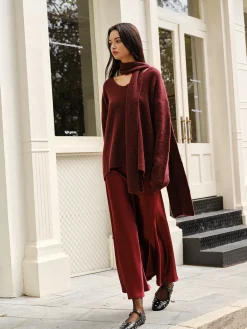Discount Wool-Blend Loose Scarf Sweater Sweater Tops|Sweaters & Cardigans