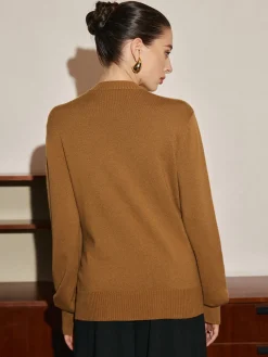 Hot Wool-Blend Metal Knotted Sweater Sweater Tops|Sweaters & Cardigans