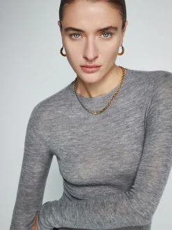 New Wool-Blend Minimalist Skinny Knit Top Sweater Tops|Sweaters & Cardigans