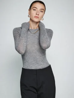 New Wool-Blend Minimalist Skinny Knit Top Sweater Tops|Sweaters & Cardigans