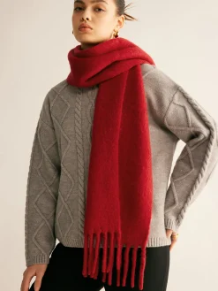 Best Wool-Blend Minimalist Tassel Scarf Accessories