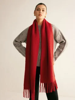 Best Wool-Blend Minimalist Tassel Scarf Accessories