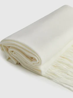 Online Wool-Blend Minimalist Tassel Scarf Accessories