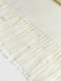 Online Wool-Blend Minimalist Tassel Scarf Accessories