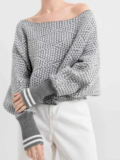 Hot Wool-Blend Off Shoulder Sweater Sweater Tops|Sweaters & Cardigans