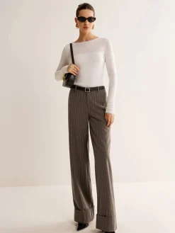 Hot Wool-Blend Panel Slim Sweater Sweater Tops|Sweaters & Cardigans
