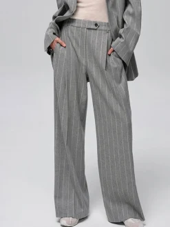 Hot Wool-Blend Pinstripe Tweed Pants Pants|Matching Sets